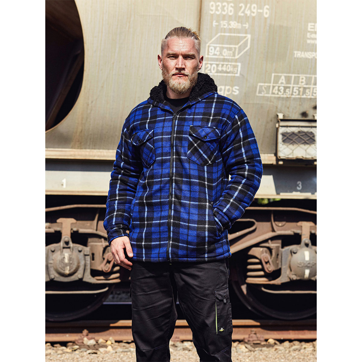 Terrax Workwear Herren Thermohemd schwarz/ royal Gr. XL Bild 3