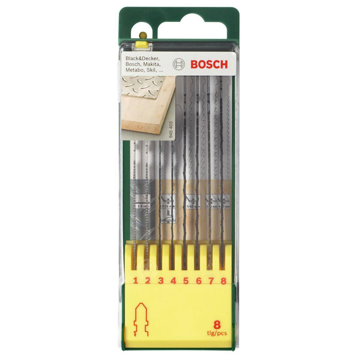 Bosch  Stichsägeblatt-Set für Holz und Metall T-Schnitt 8-teilig Bild 2