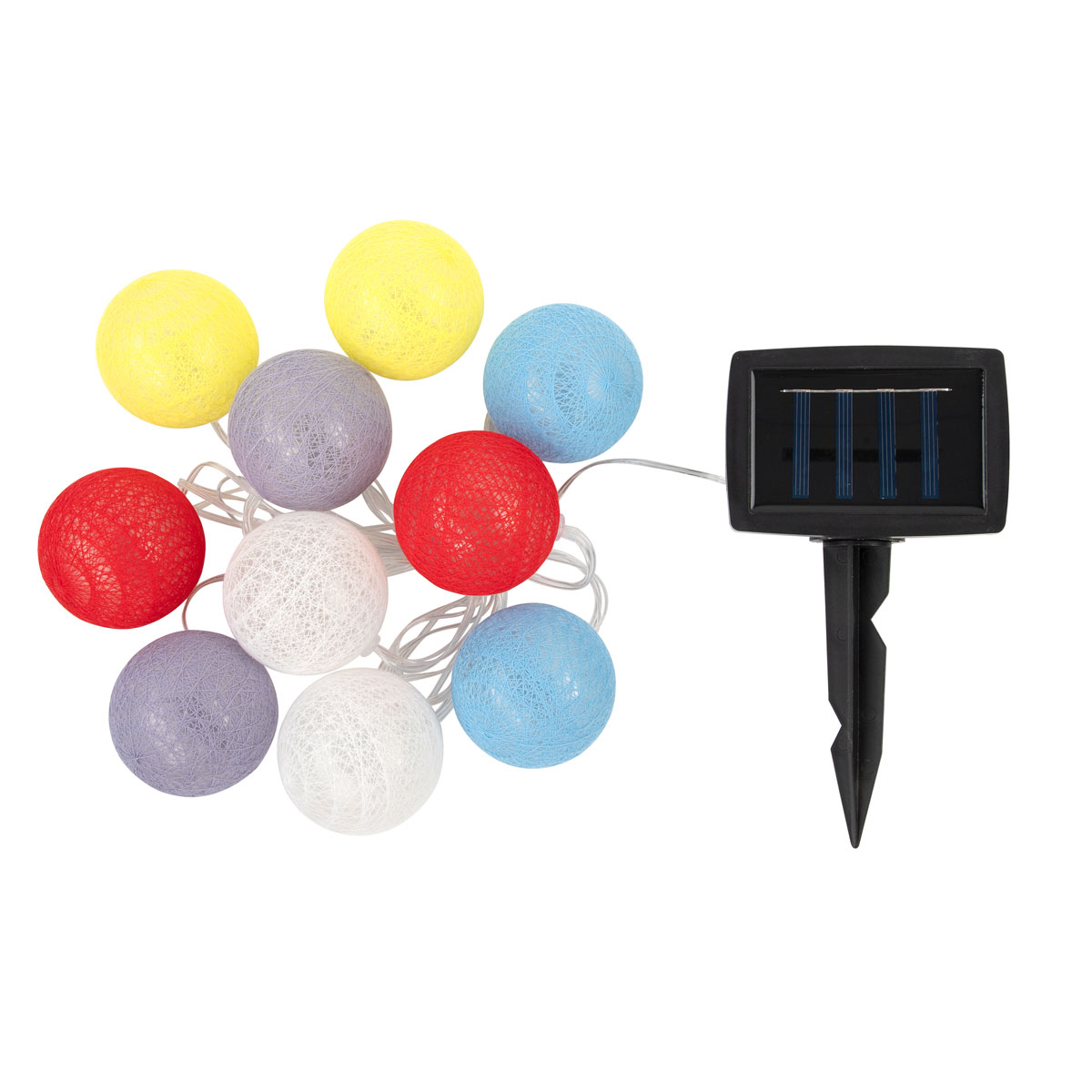 Flector LED-Solar-Lichterkette Cotton inkl 10 Kugeln 200 cm