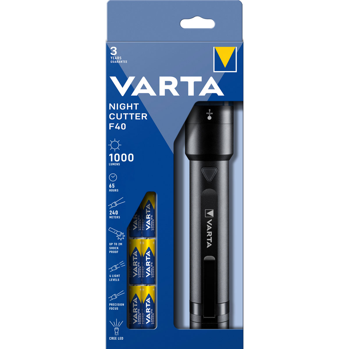 Varta LED-Taschenlampe Night Cutter F40 inkl Batteriebestückung Bild 3