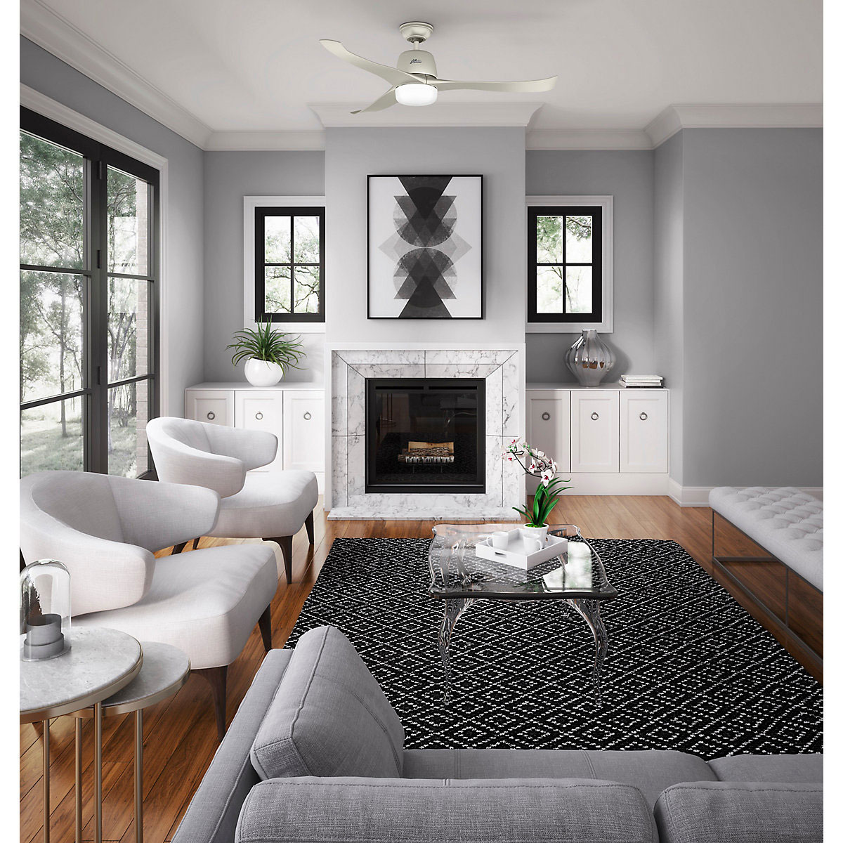 Hunter Fan Hunter Deckenenventilator Harmony 137 cm Nickel matt Bild 9