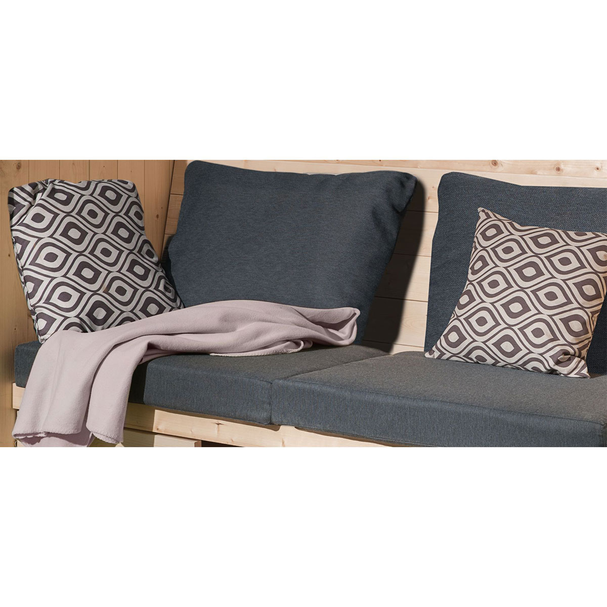 Weka Sitzkissen mit Rückauflage für Gartenlaube „Merano“