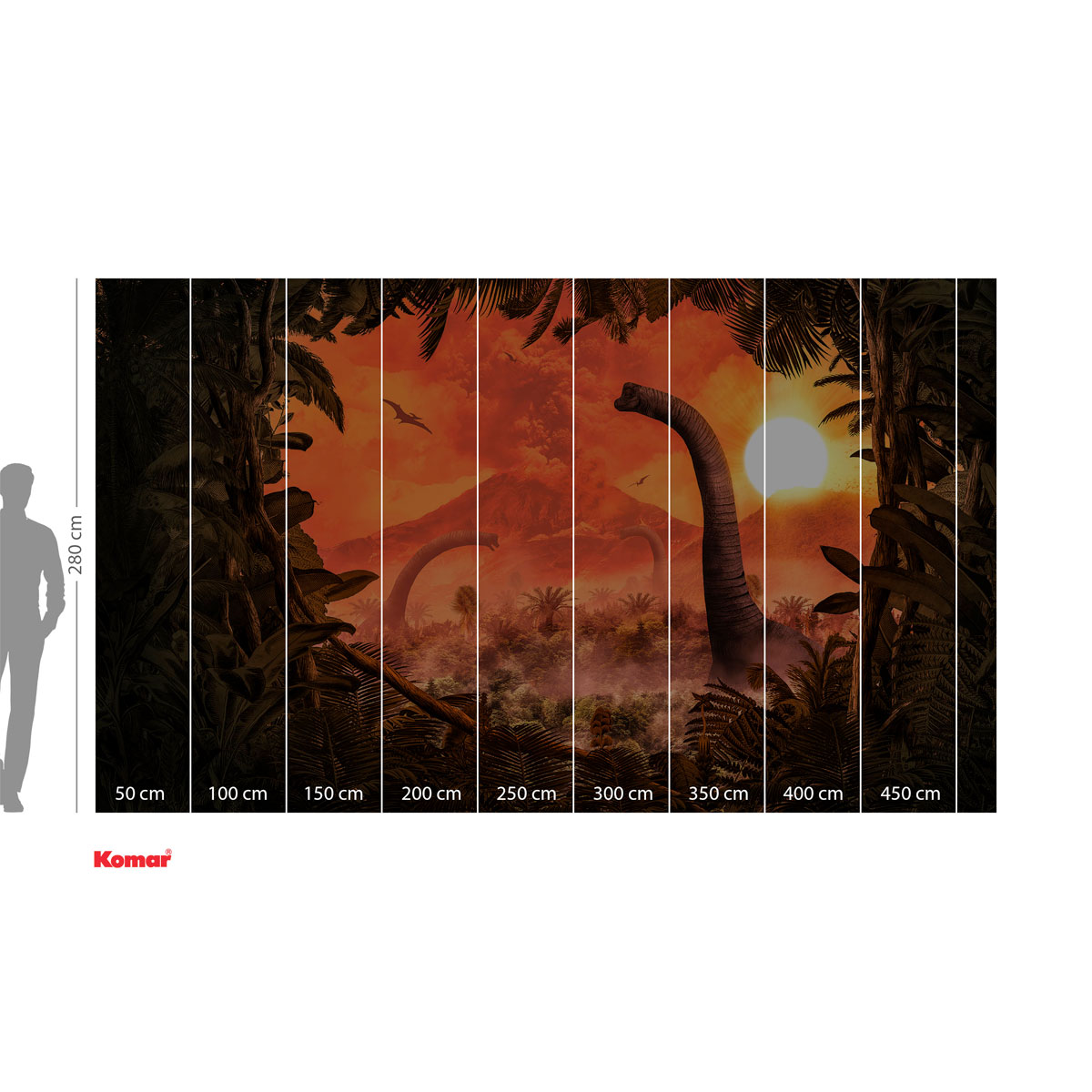 Komar  Vlies Fototapete Brachiosaurus Panorama 500x280 cm Bild 3