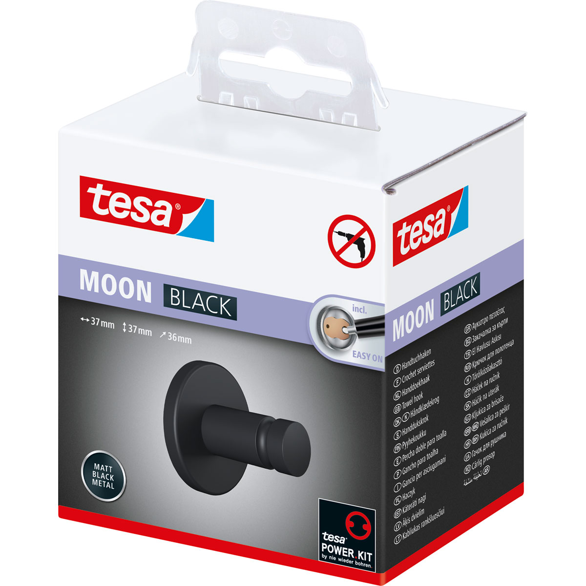 Tesa Handtuchhaken Moon mattschwarz Bild 6