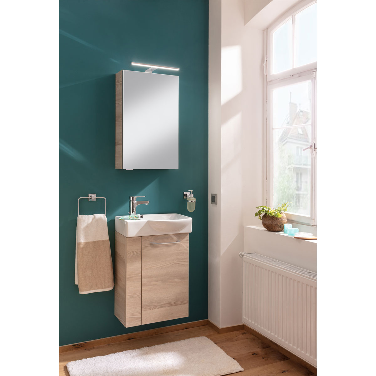 Fackelmann  Gäste-WC Spiegelschrank rechts SBC 400 x 680 x 153 mm Alaska-Esche Bild 6