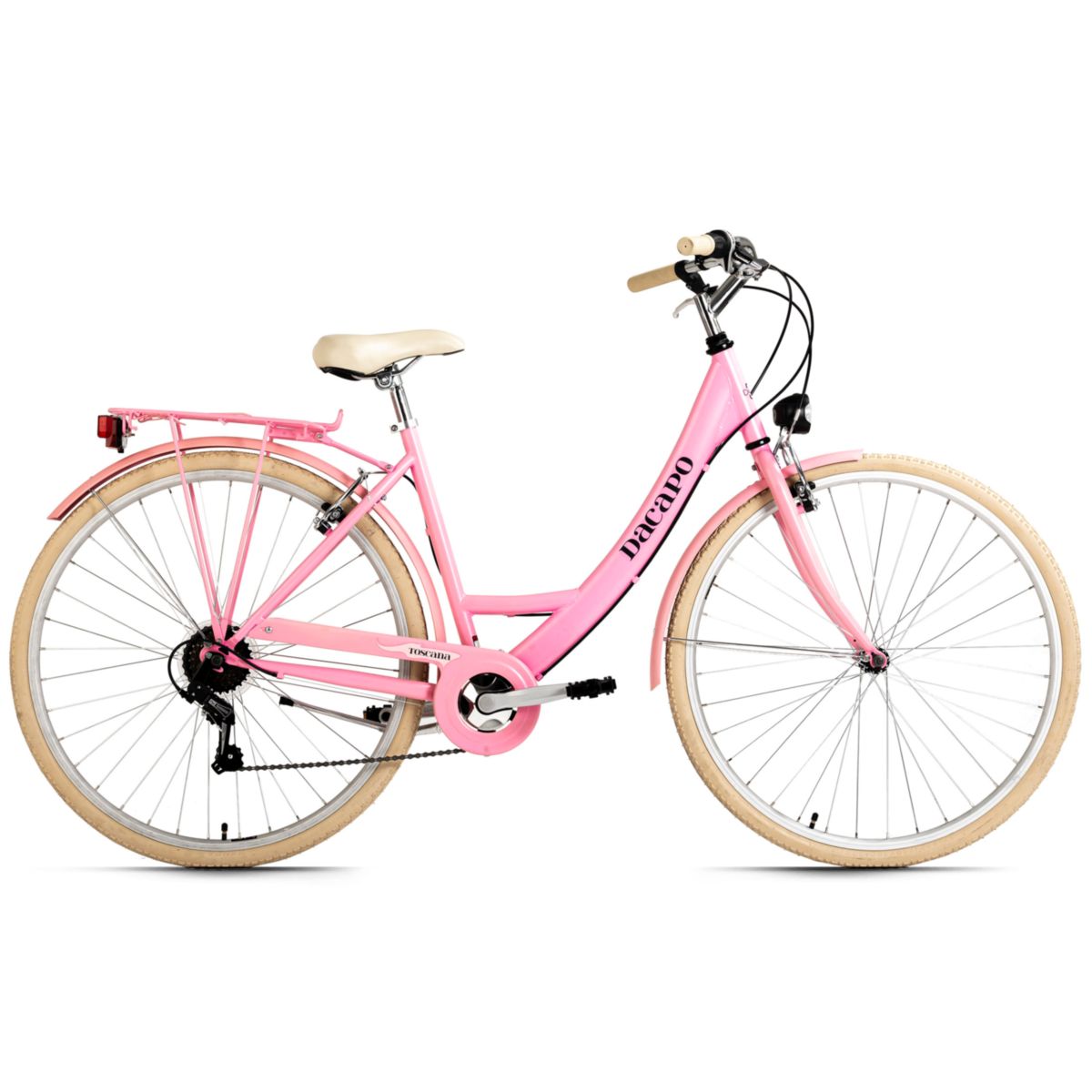 DaCapo Damenfahrrad 28'' Toscana Vintage rosa 6 Gänge RH 48 cm