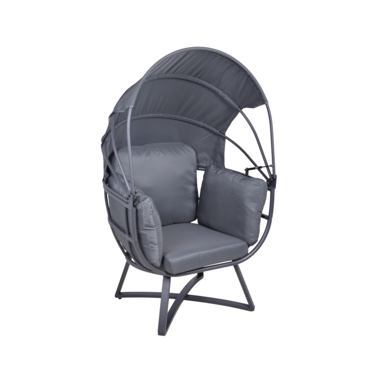 Garden Pleasure Relaxsessel DELOS Stahl, Polyester, anthrazit