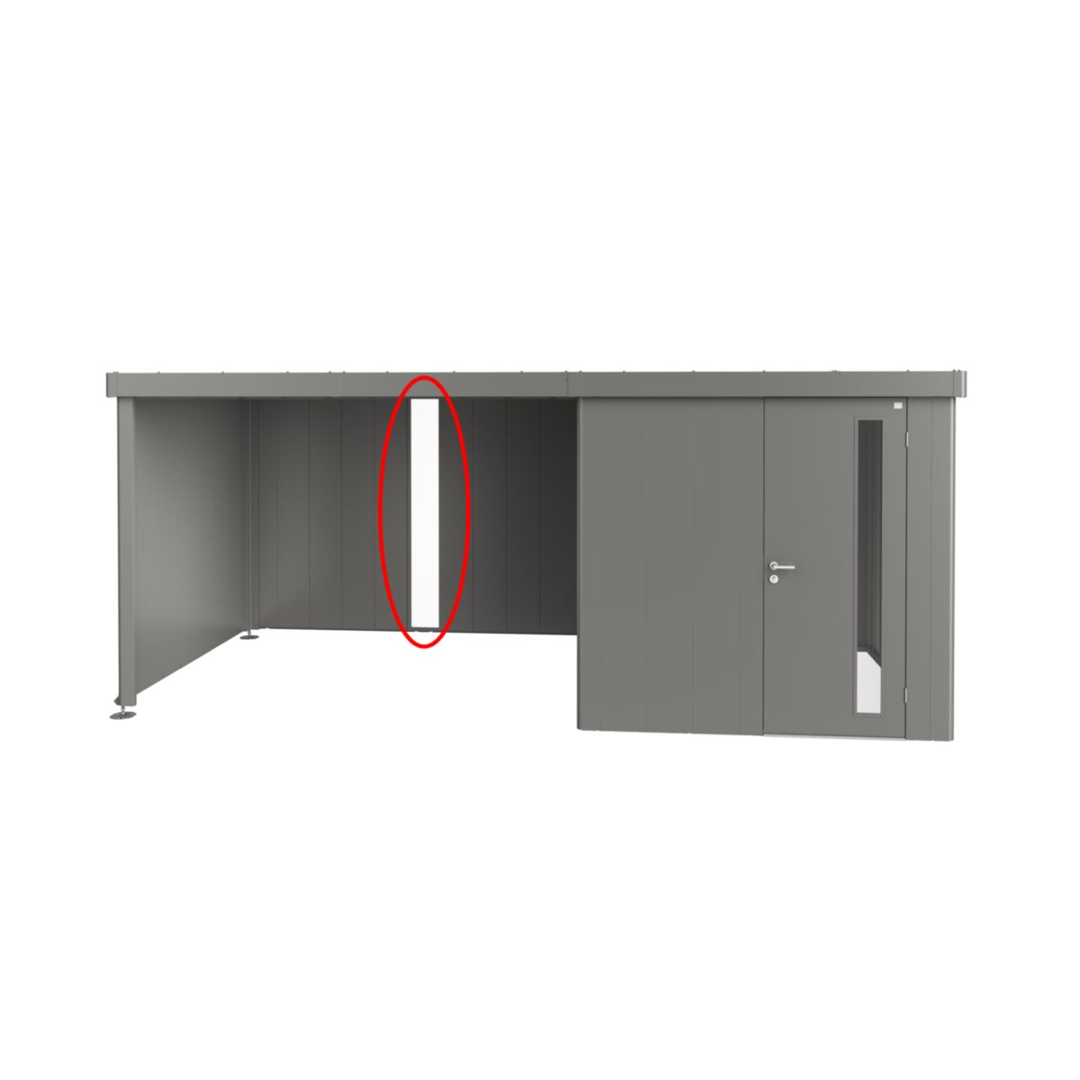 Biohort Lichtpaneel für Seitendach zu Gerätehaus Neo quarzgrau-metallic