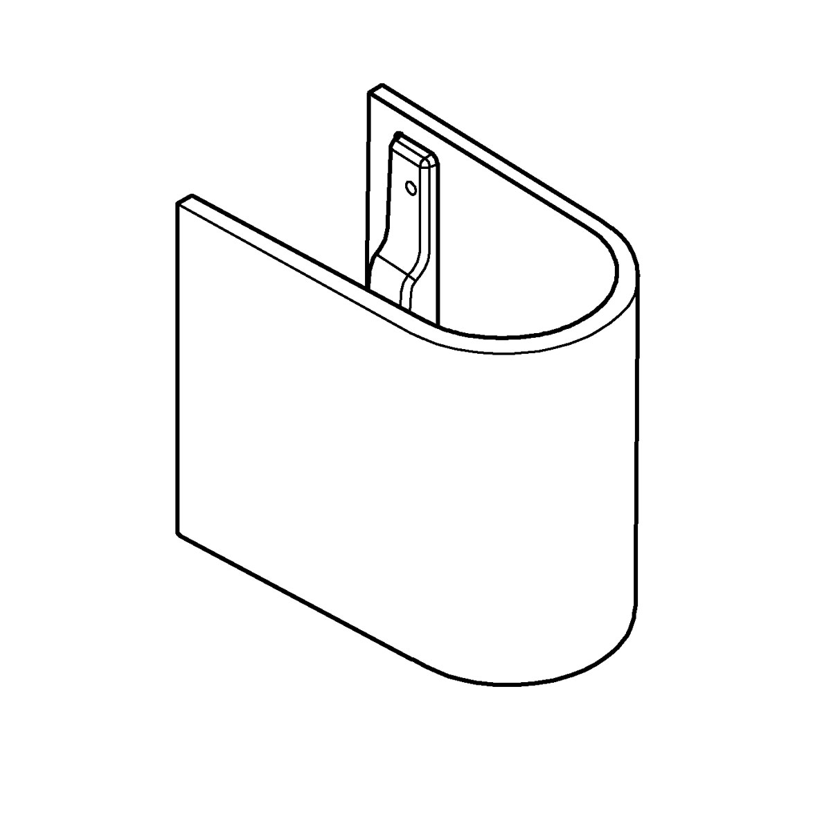 Grohe Halbsäule für Waschtisch Euro alpinweiß 21 x 30 x 32,2 cm Bild 5