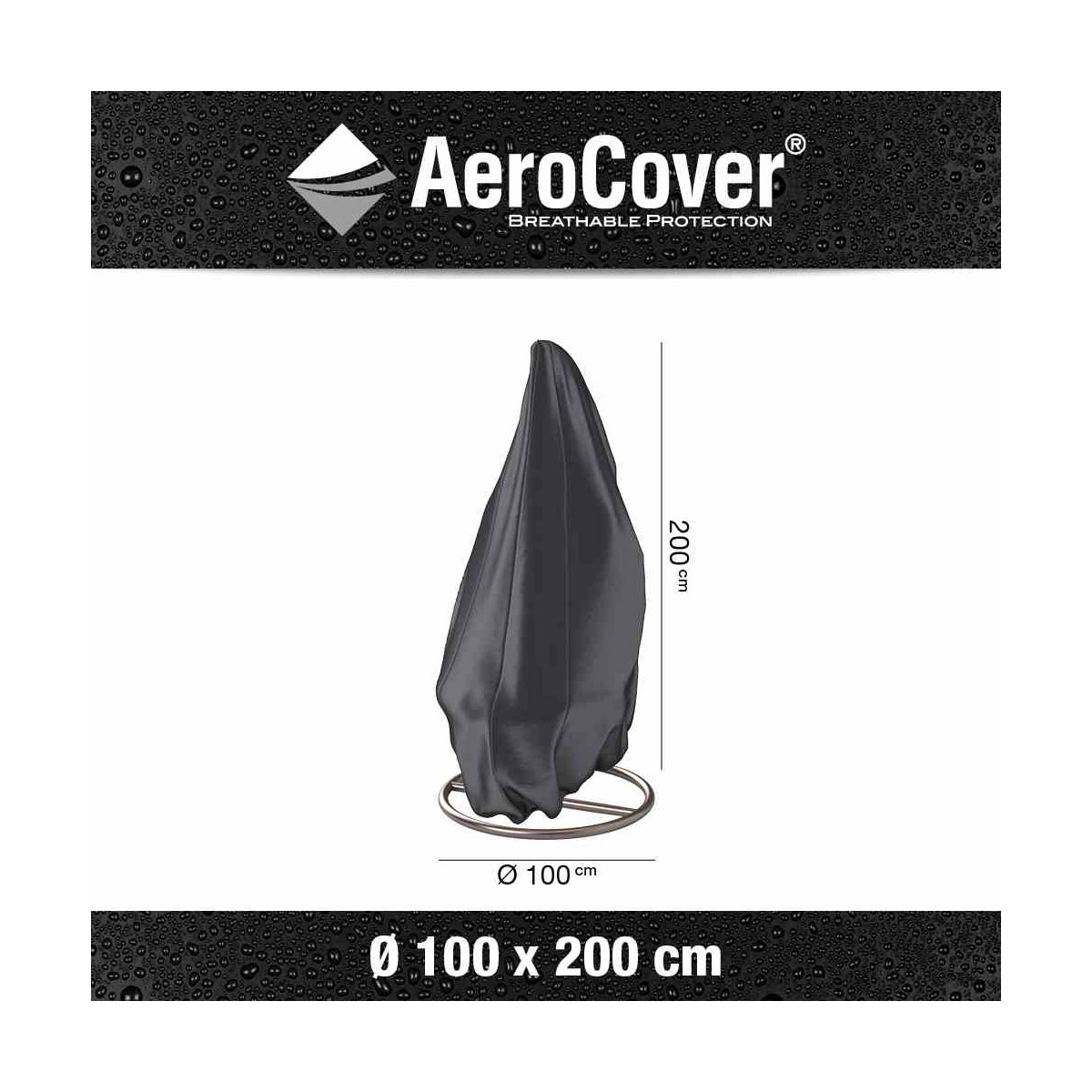 AeroCover Schutzhülle für Hängekörbe Durchmesser 100 x 200 cm anthrazit Bild 2