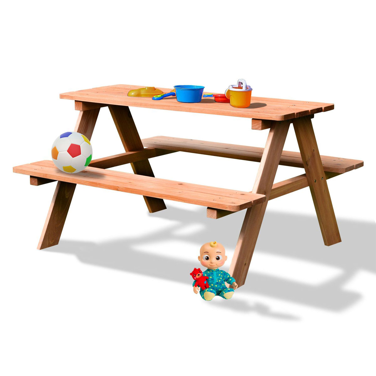 Coemo  Picknicktisch Kindersitzgruppe Holz Farbe Natur Bild 1