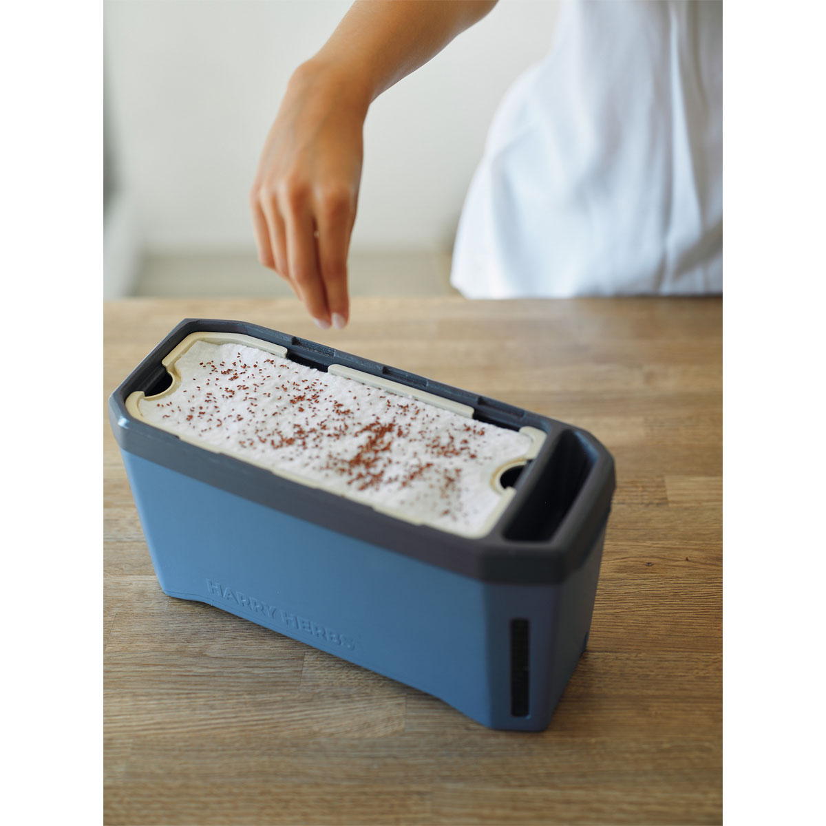 Anzuchtgefäß Harry Herbs mit Deckel blau Bild 1