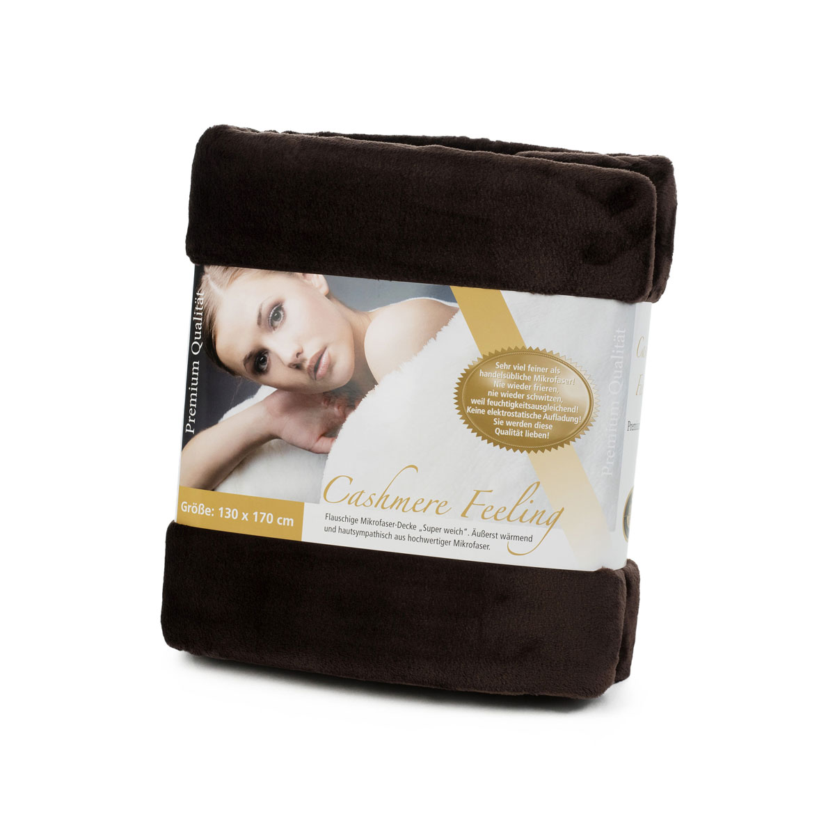 Gözze Cashmere Decke Feeling 130 x 170 cm braun