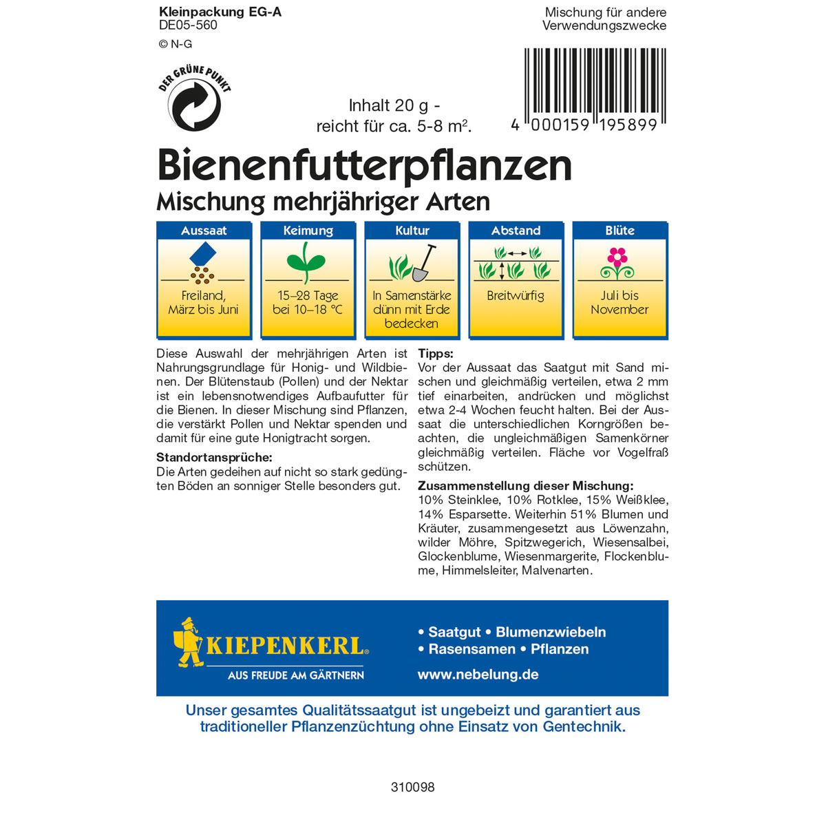 Kiepenkerl Bienenfutterpflanzen mehrjährig Bild 2