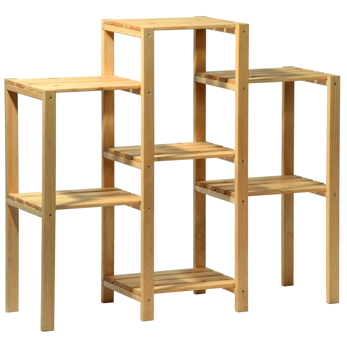 dobar Blumenregal 7-flächig 87 x 97 x 31 cm braun