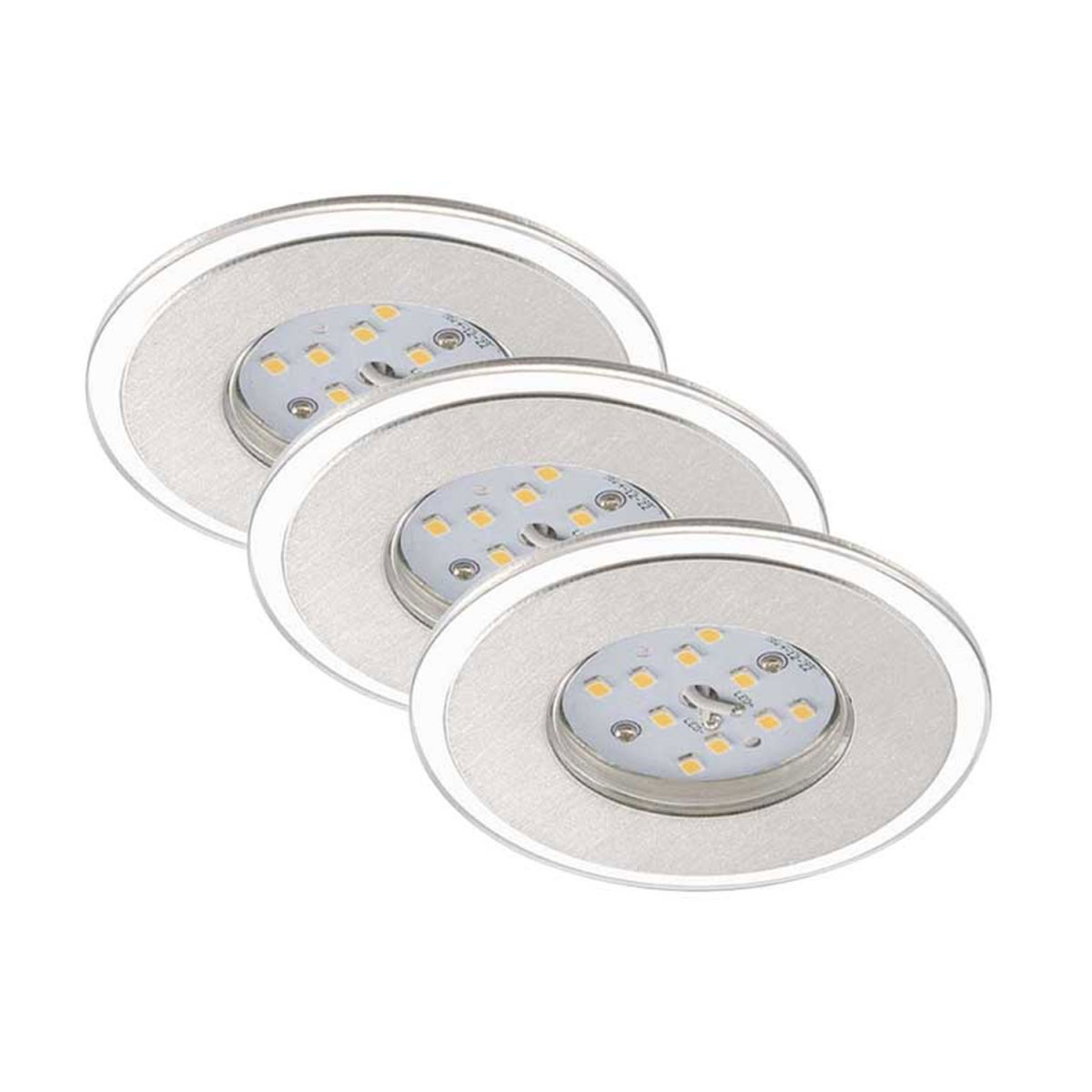Briloner LED-Einbauleuchtenset Attach Aluminium 3x