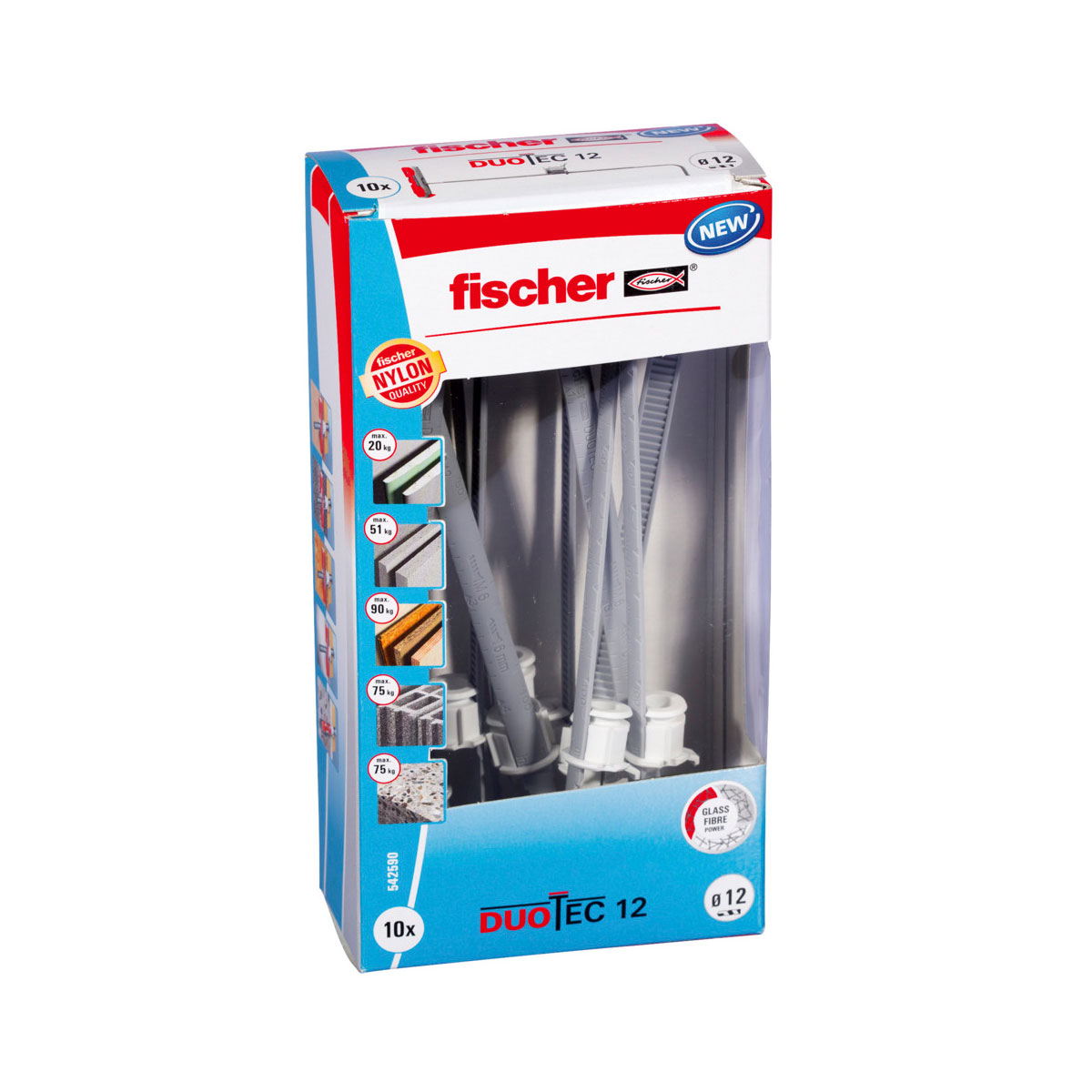 Fischer  Kippdübel DuoTec 12 ohne Schraube 10 Stück