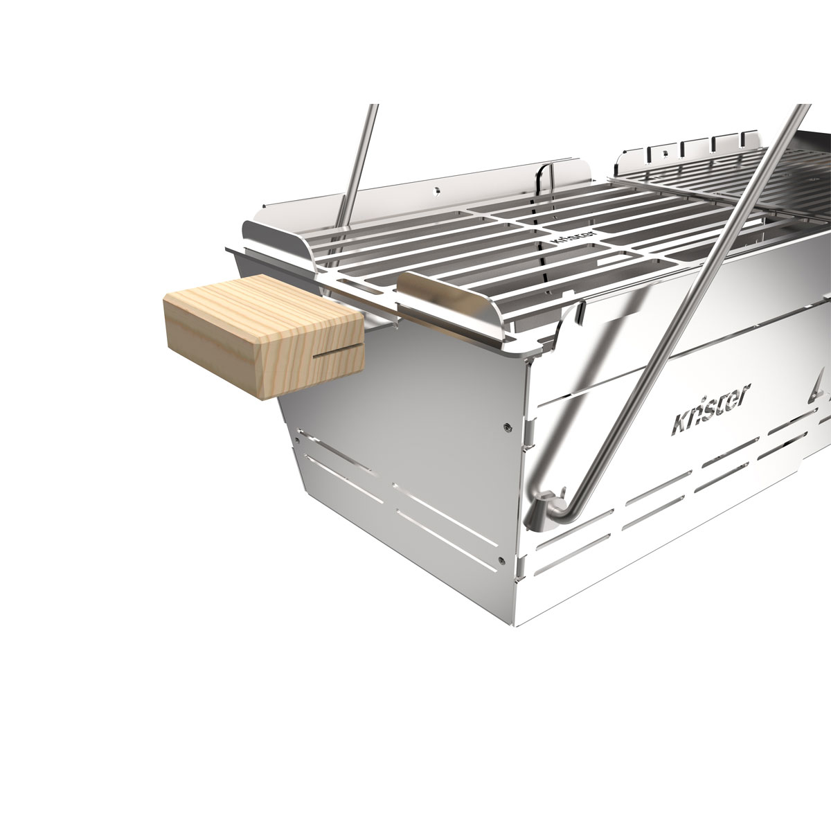 Knister Holzkohlegrill Premium Grillfläche 22 x 28-49 cm auseinanderziehbar Bild 6