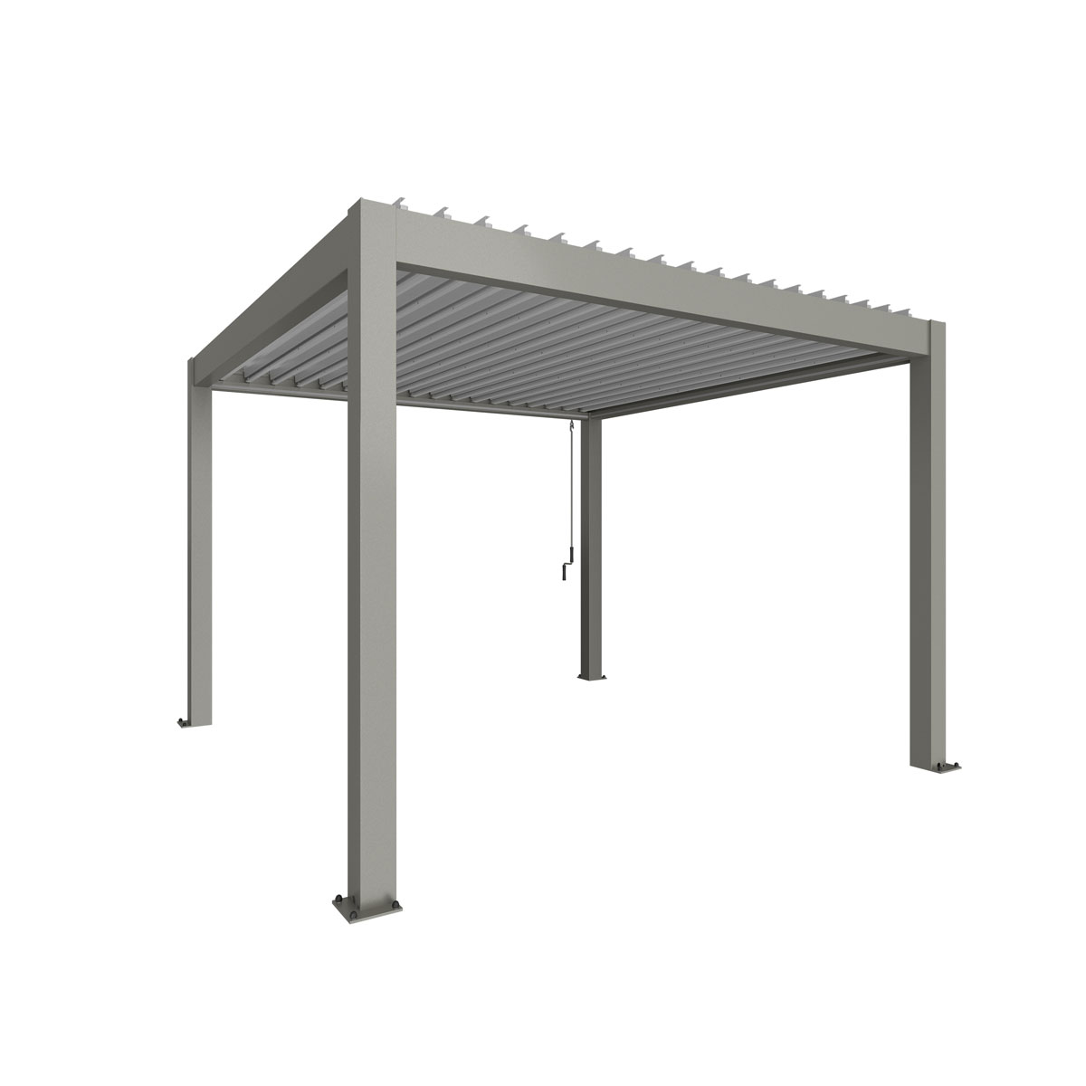 Biohort Pergola Gr. 3,5 x 3,5 quarzgrau/silber-metallic