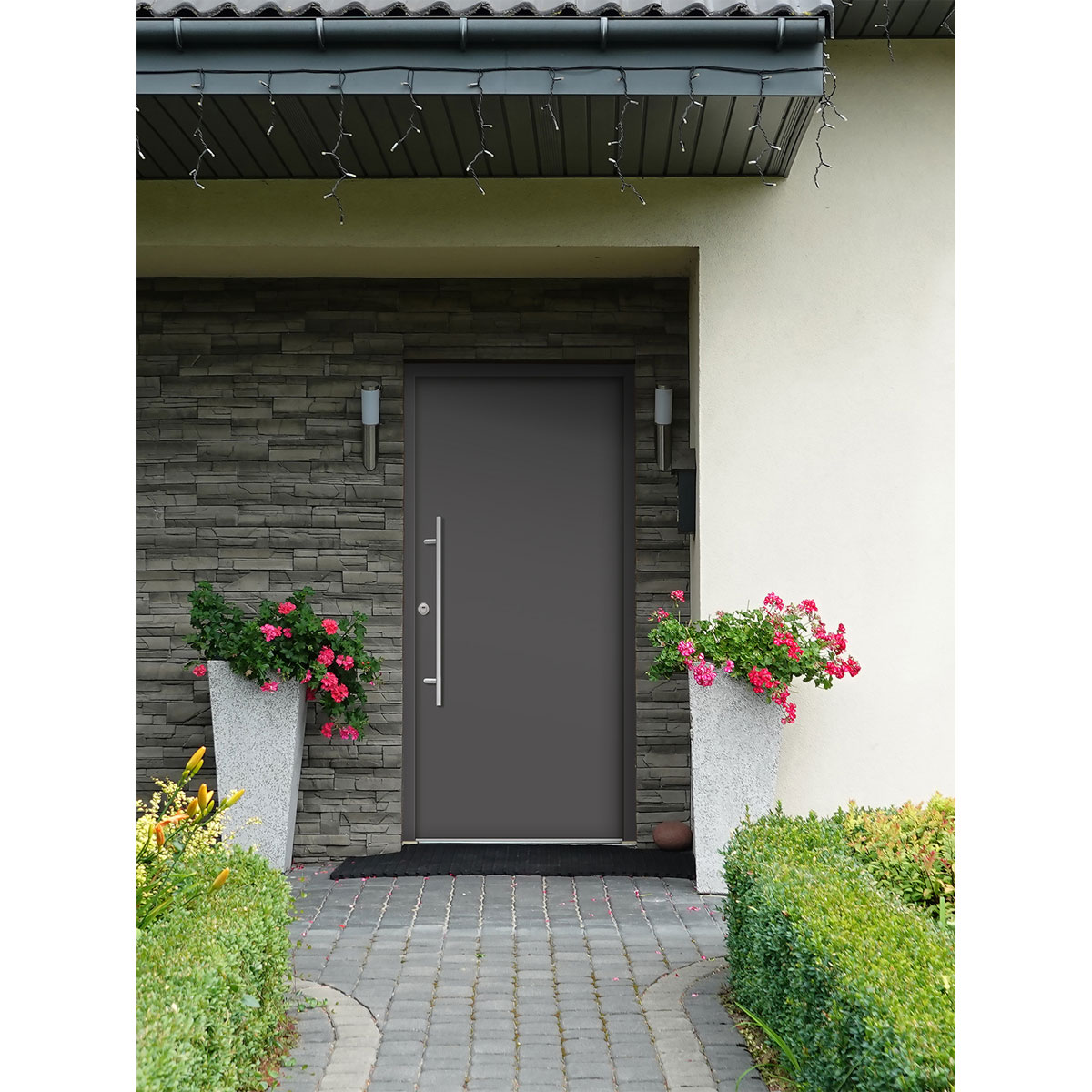 SplenDoor  Premium-Haustür Passivedoor Ribe RC2 energiesparend einbruchsicher anthrazit 100 x 210 cm links Bild 2