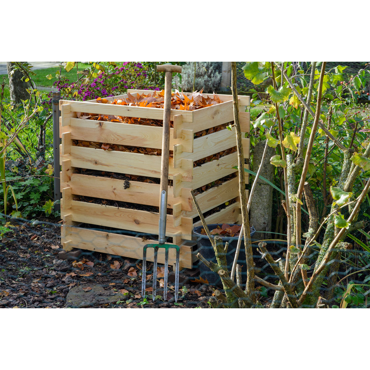 dobar Holz-KomposterStecki 78 x 78 x 78 cm Kiefer natur Bild 10