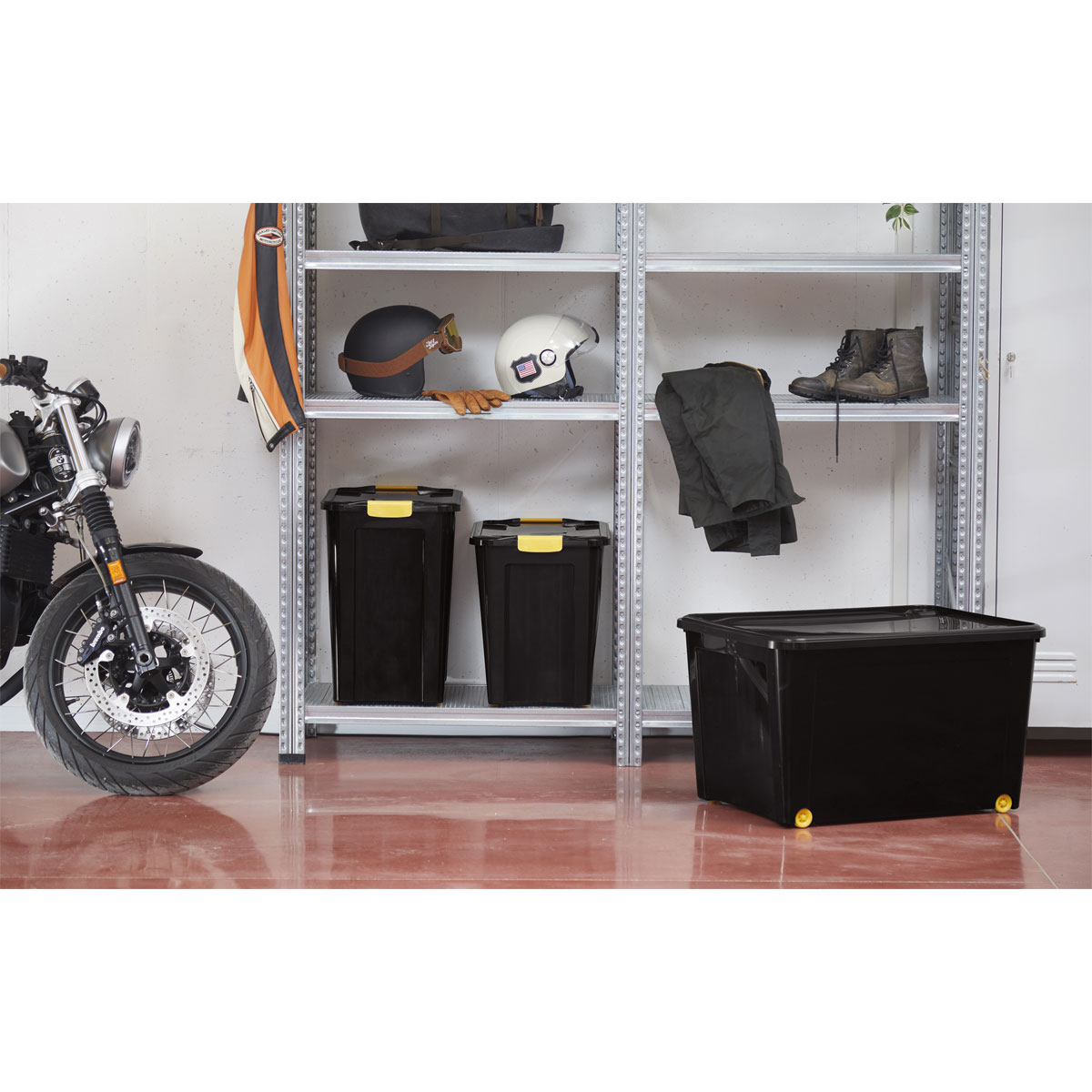 Combi Box, Farbe: Schwarz, Rollensystem, Inhalt: 43L Bild 5