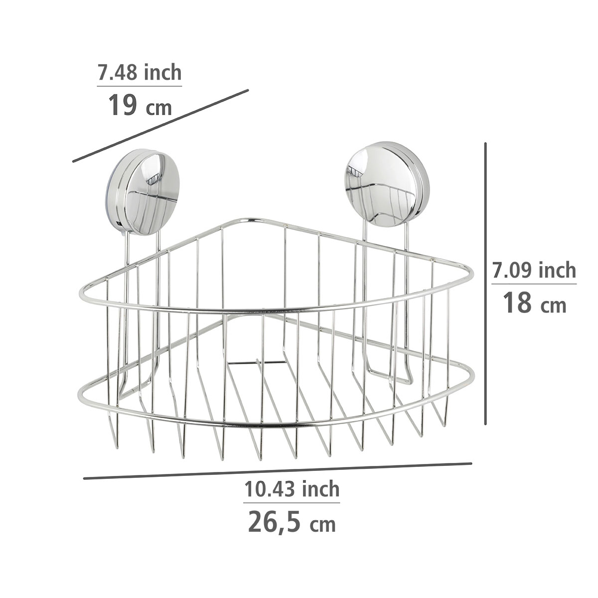 Wenko Eckablage Osimo Befestigen ohne bohren Static-Loc Bild 5