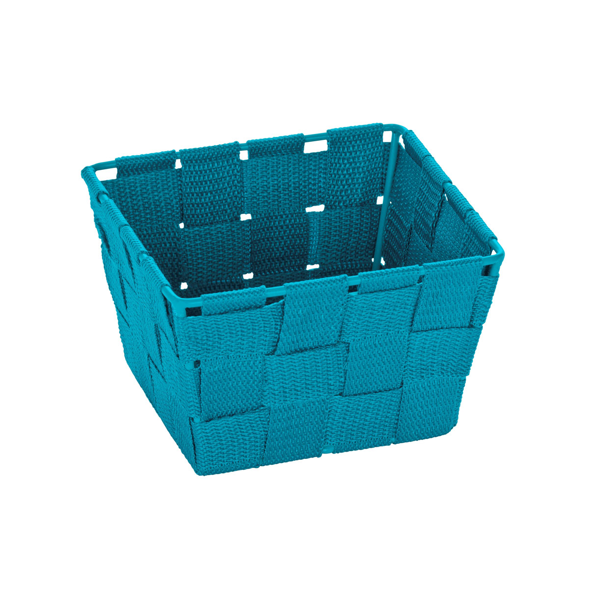 Wenko Aufbewahrungskorb Adria petrol quadratisch Bild 1