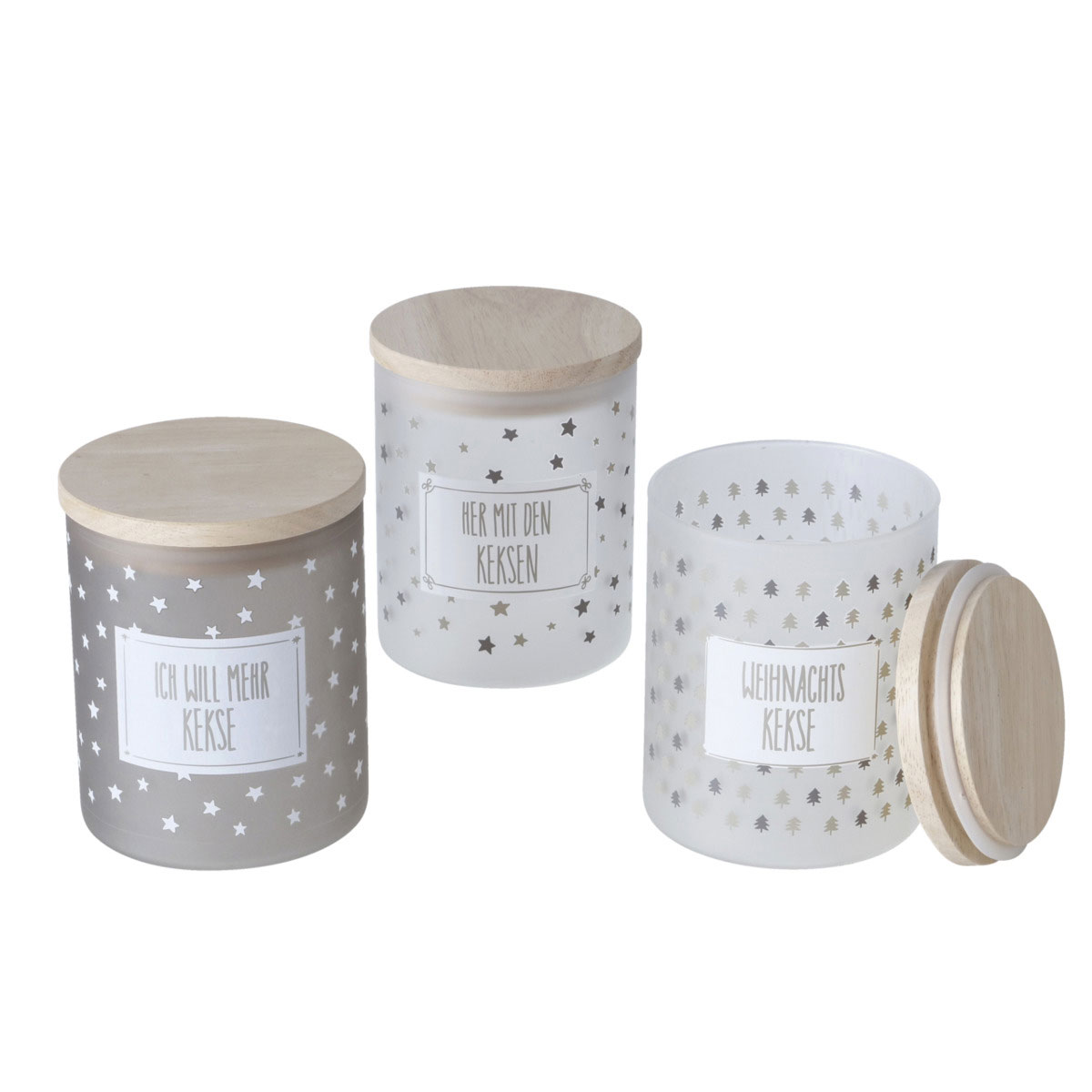 Vorratsglas Risor sortiert 750 ml Höhe 13 cm Durchmesser 10 cm Glas lackiert