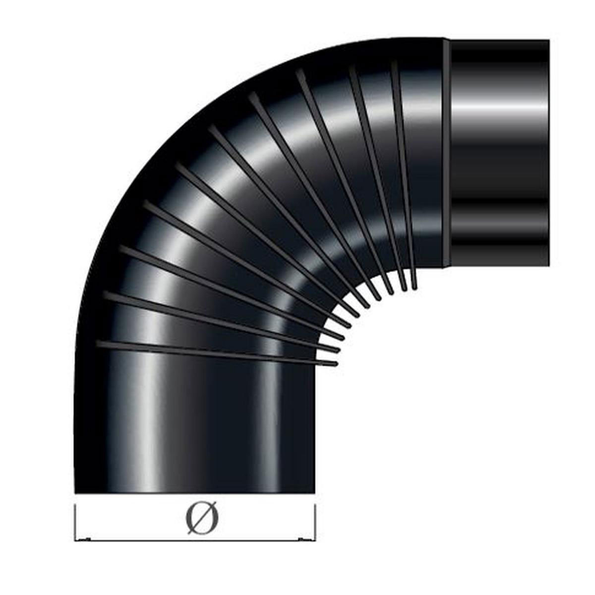 MyFireTool  Rauchrohrbogen 90 Grad Ø 120 mm 0,6 mm blau