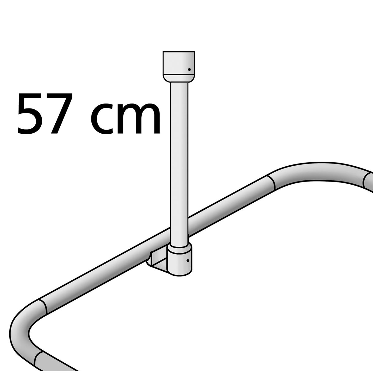 Wenko  Deckenstütze für Teleskop-Duschstange Chrom Bild 2