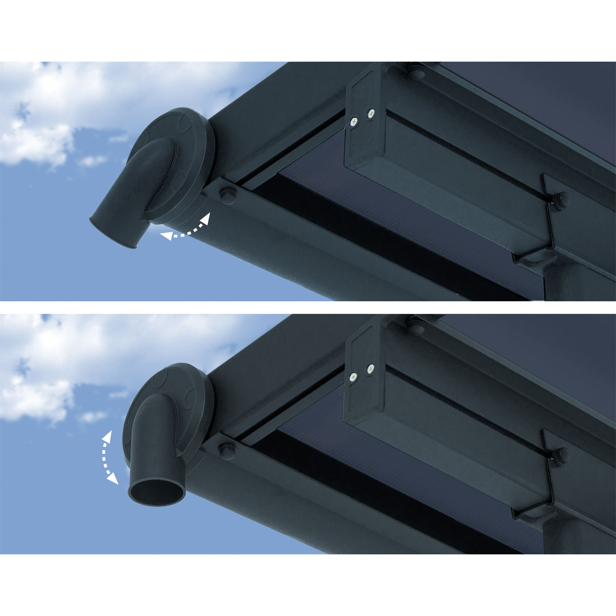 Palram Canopia Capri Alu Terrassenüberdachung Polycarbonat 3x3 m grau Bild 5