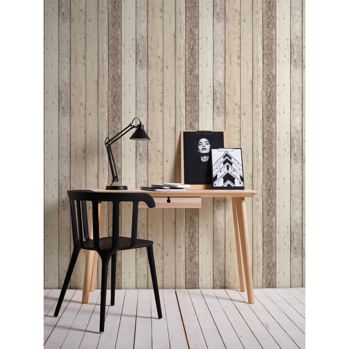 AS Creation  Vliestapete Elements Vintage Holzoptik beige 10,05m x 0,53m Bild 4