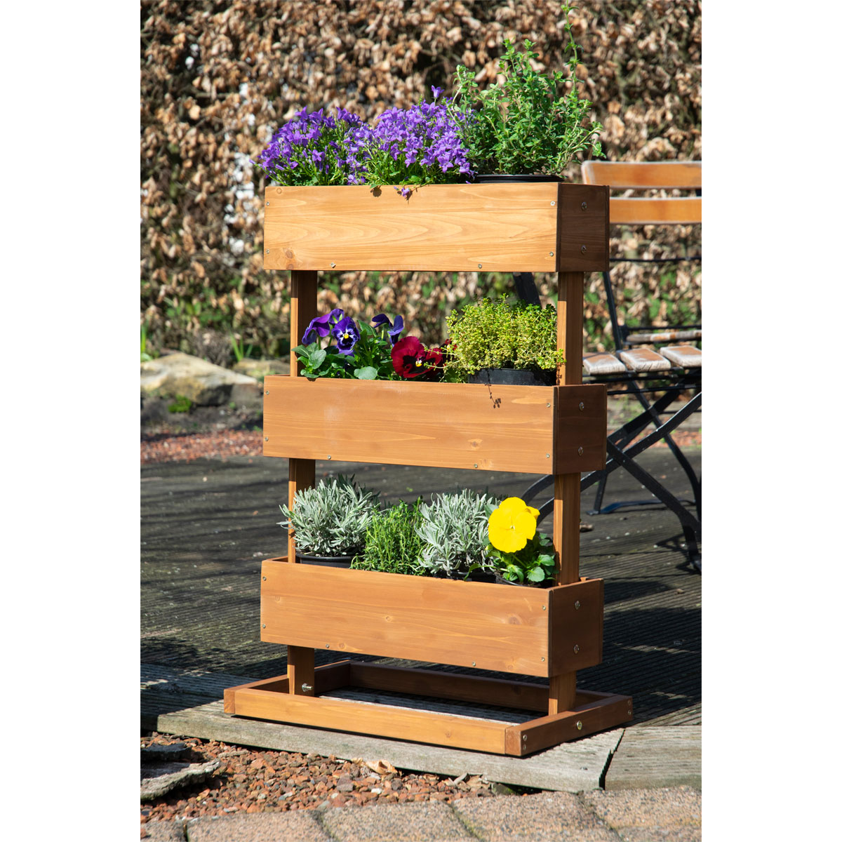 dobar Vertikalbeet 49,5 x 78 x 30 cm braun Bild 7