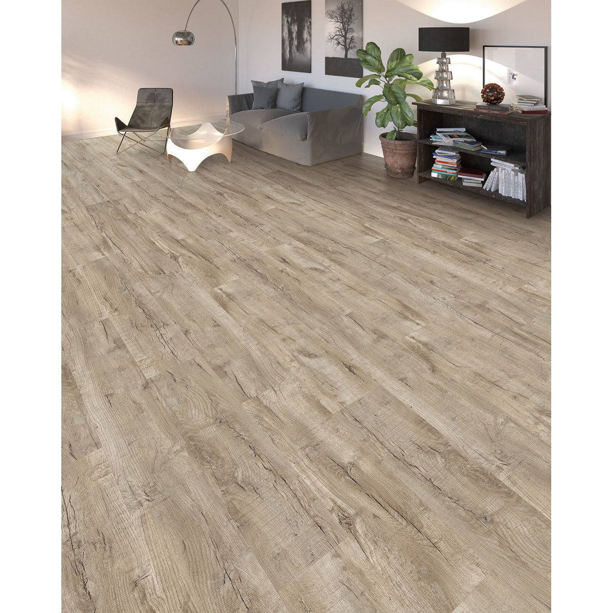 Living by Haro Designboden Hydrostar Eiche Ferrara grau 235 x 1282 mm Bild 2