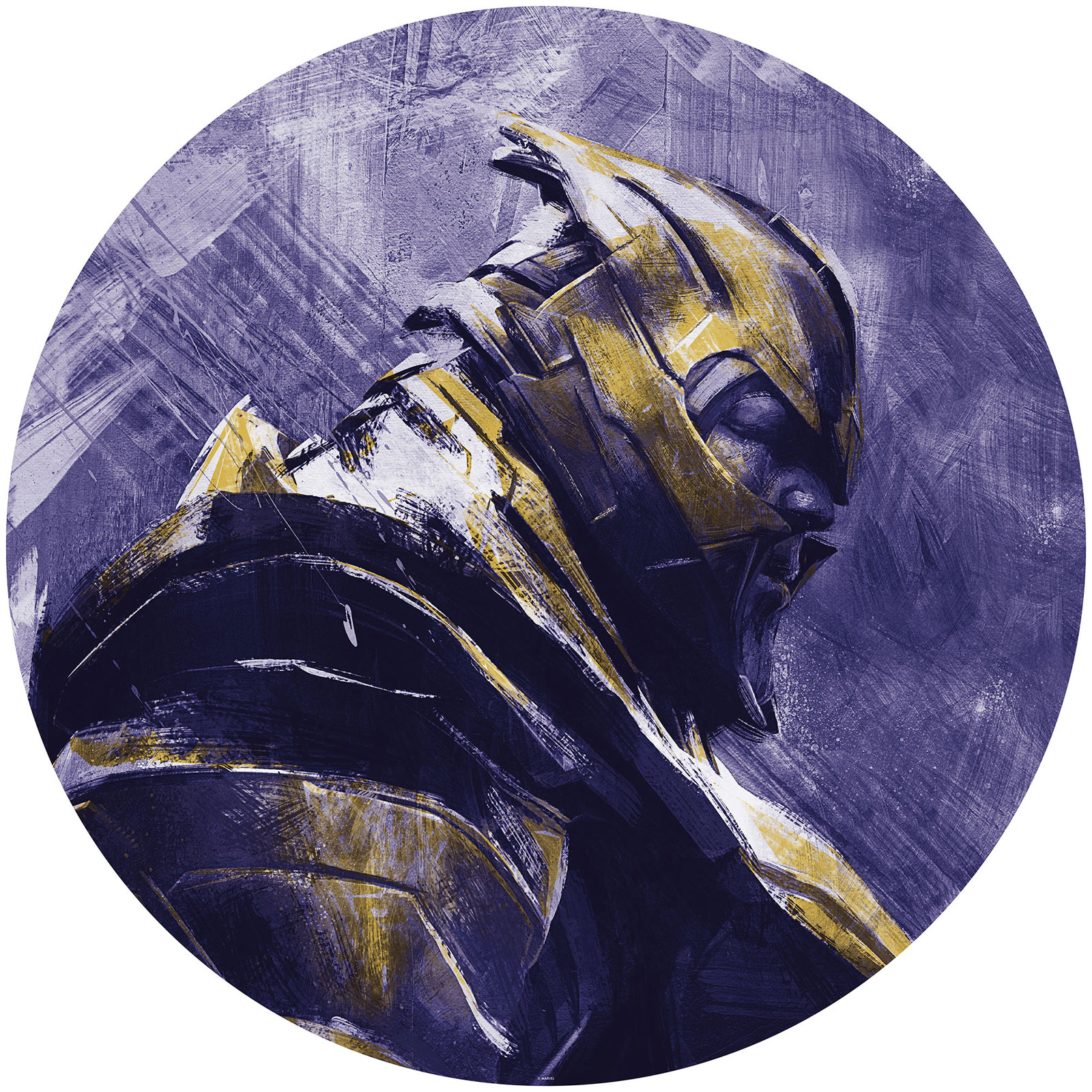 Komar  Selbstklebende Vlies Fototapete rund Avengers Painting Thanos Durchmesser 125 cm Bild 2