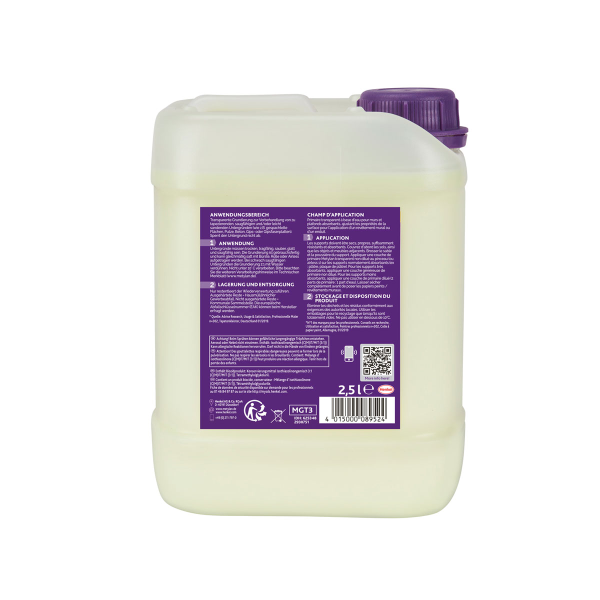 Metylan Tapeziergrundierung Universal Grundierung 2,5 l Bild 2