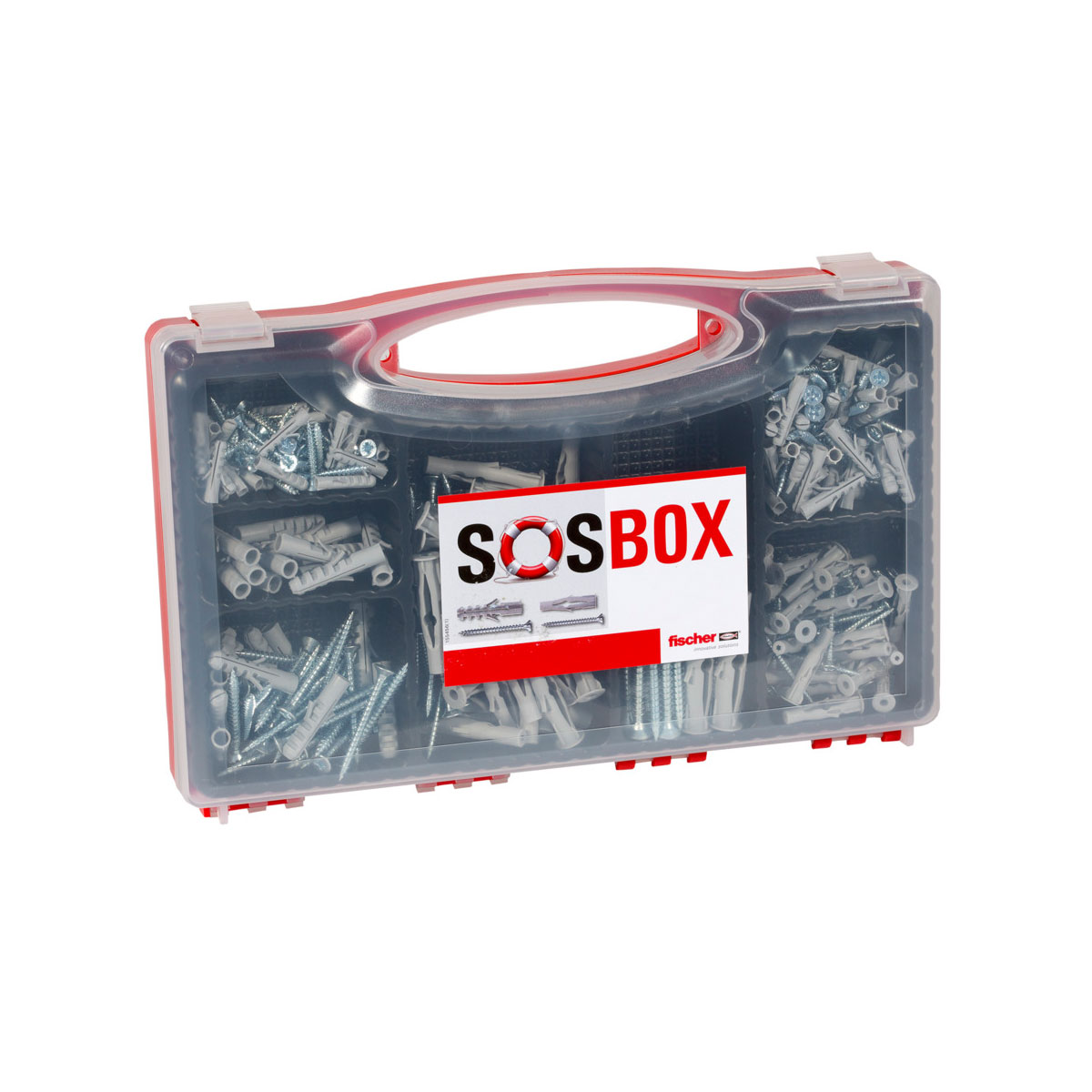 Fischer Sortimentsbox SOS-Box Dübel und Schrauben 180-teilig