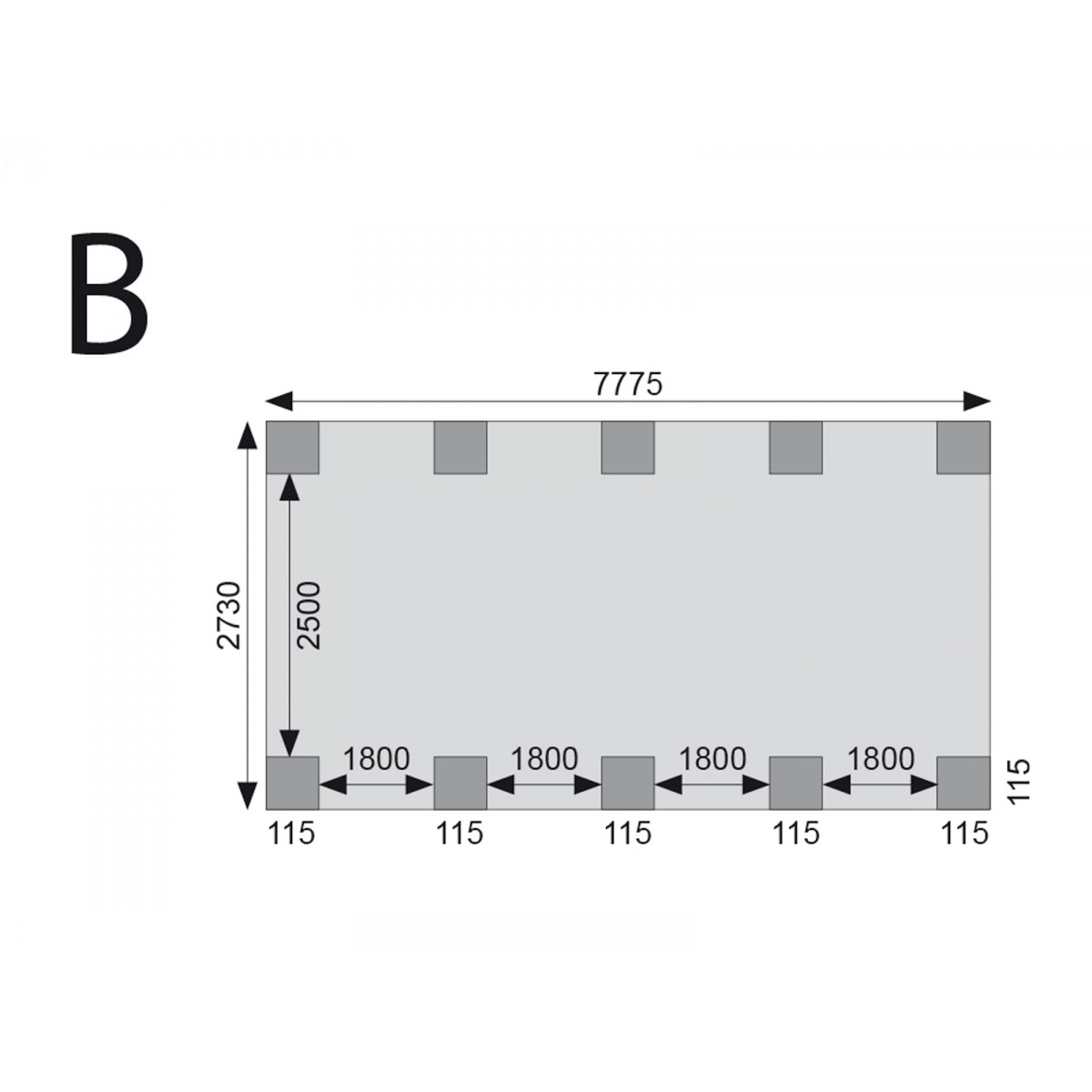 Karibu Einzelcarport Classic 3 Variante A ohne Einfahrtsbogen Bild 2