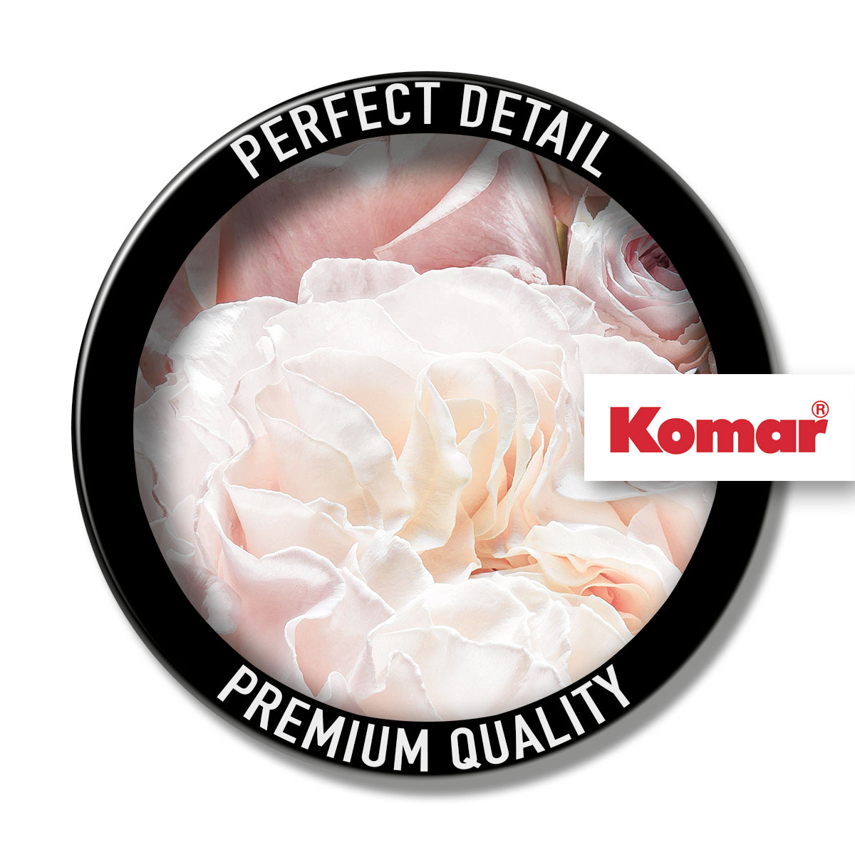 Komar  Selbstklebende Vlies Fototapete rund Pink and Cream Roses Durchmesser 125 cm Bild 3