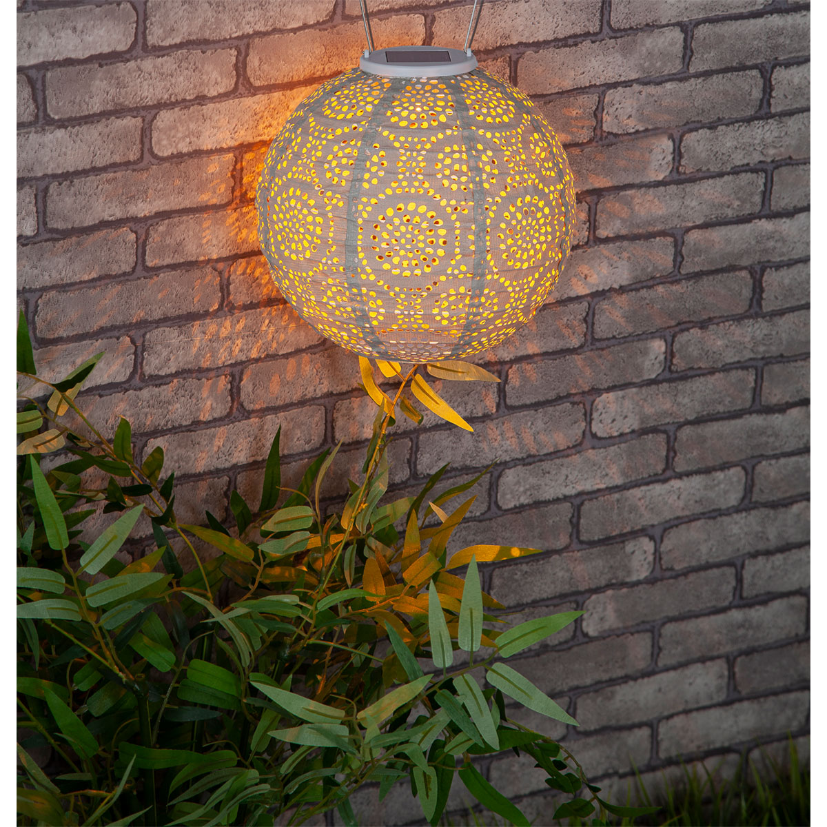 Flector LED-Solarlampion Taupe 20 cm inkl Akku Bild 3