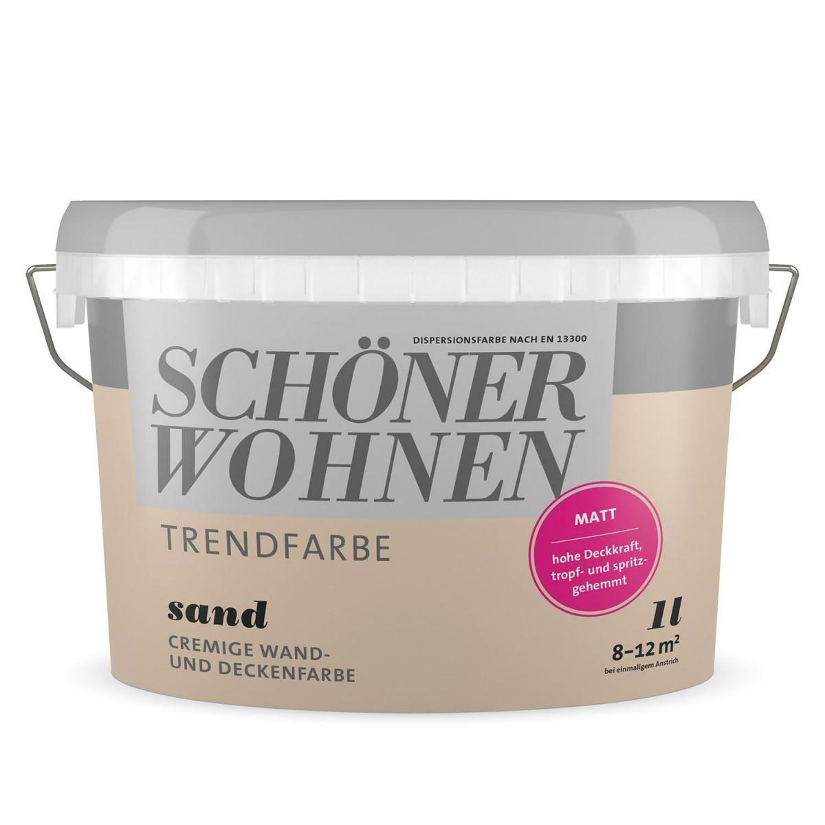 Schöner Wohnen Farbe Trendfarbe Sand Matt 1 L Bild 1