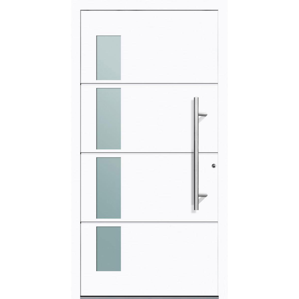 Aluminium Sicherheits-Haustür Prato Exklusiv 75 mm weiß 110 x 210 cm Anschlag rechts inkl Griffset Bild 1