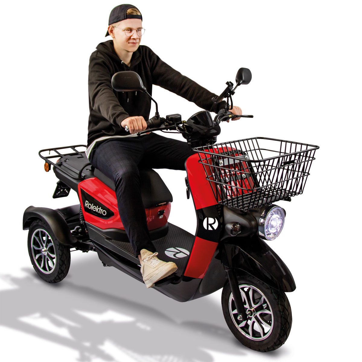 Rolektro E-Carrier 25 V.3 Lithium, Rot, ohne Koffer, 60V-32,5Ah Akku, 1000 Watt Bild 8