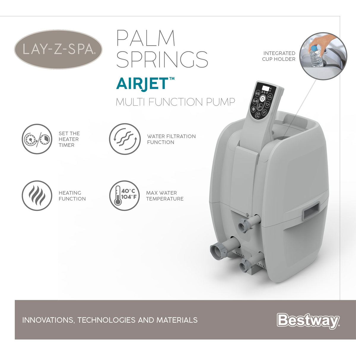 Bestway AirJet Palm Springs Durchmesser 196 x 71 cm Bild 32