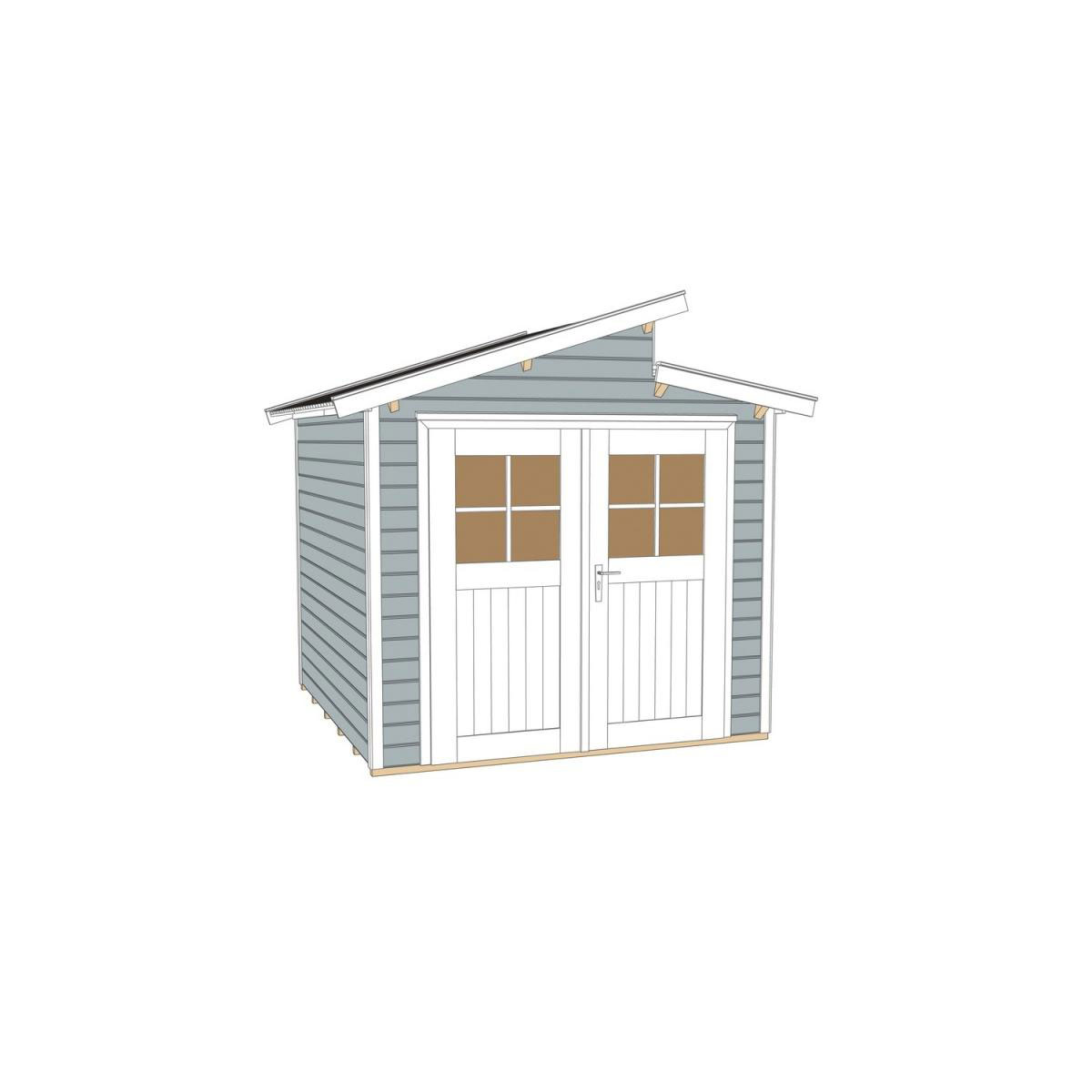 Weka Gartenhaus 226 237 x 231 x 252 cm grau Bild 3