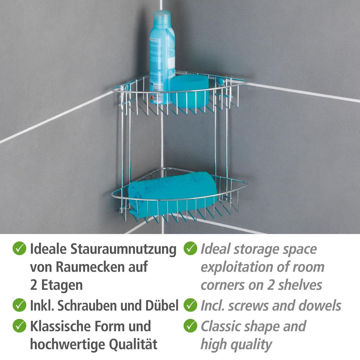 Wenko Eckregal Classic 2 Etagen Bild 6