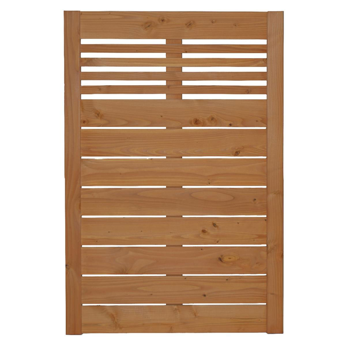 Zaunserie Aalborg Stufenelement 90 x 141 cm Douglasie kirschbaumfarben lasiert