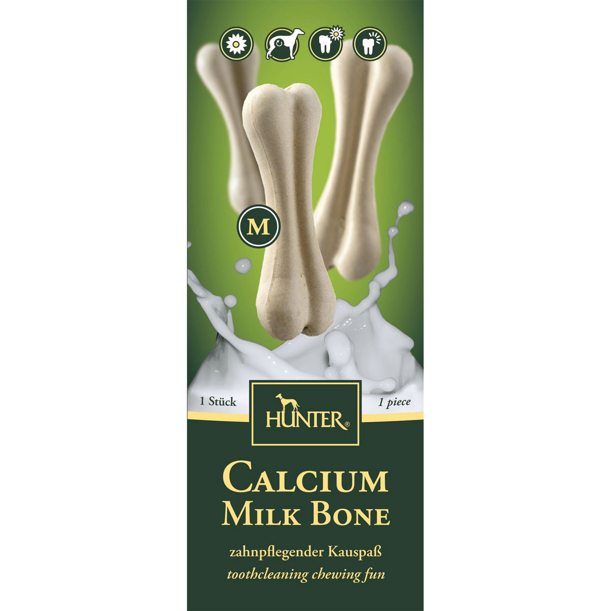 Hunter Dog Nahrungsergänzung Calcium Milk Bone Größe M