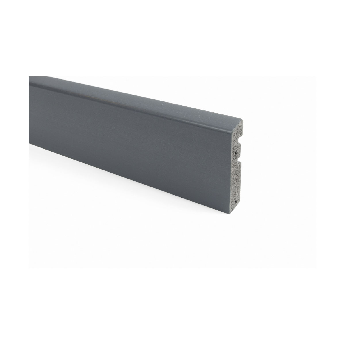 Fussleiste Massiv clipbar anthrazit 15 x 65 x 2500 mm